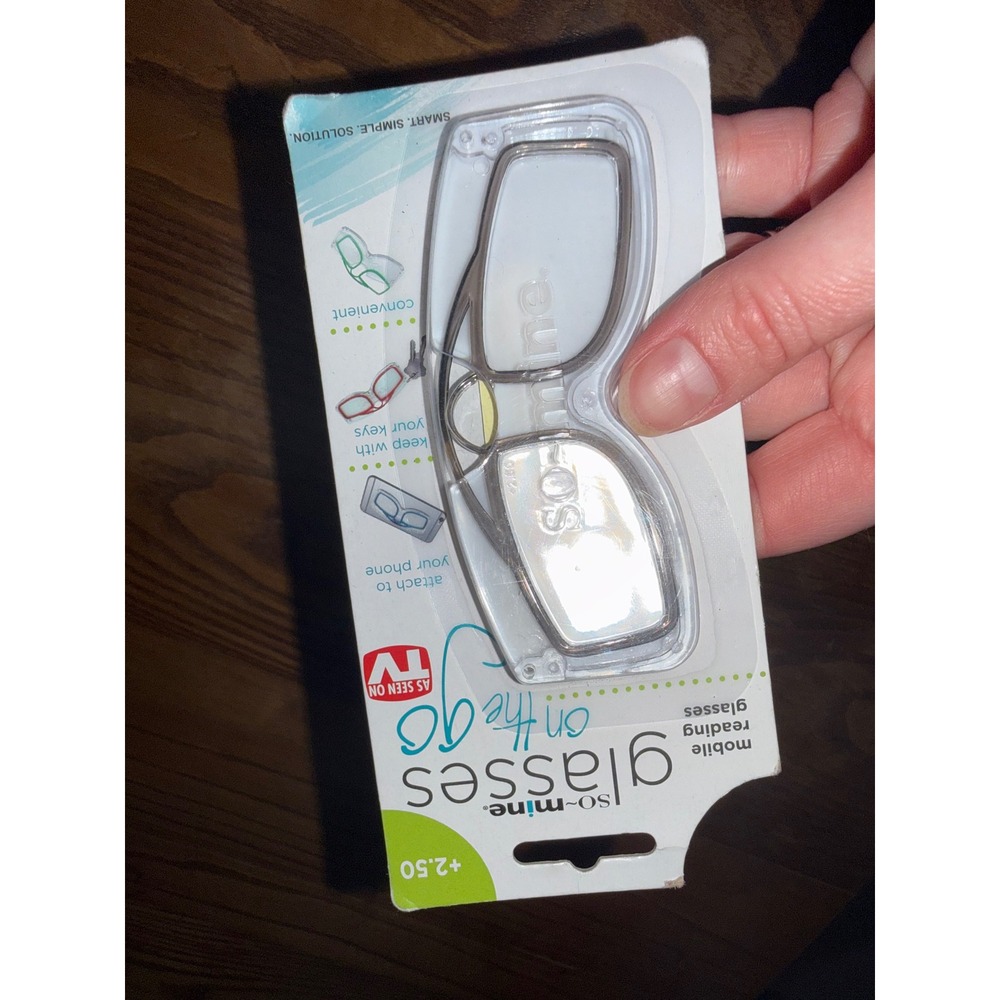 So-mine Glasses on the Go Mobile Reading Glasses +2.50 Strength Gray SM033 NEW - Picture 4 of 4